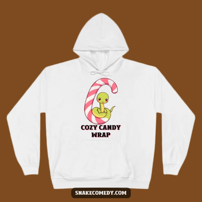 Cozy Funny Snake Candy Cane Hoodie: Stay Warm with Hilarious Serpent Style