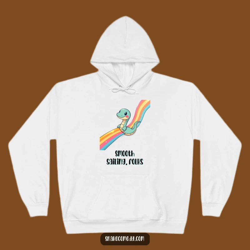 Cozy Funny Snake Rainbow Hoodie: Warm Comfort, Vibrant Fun