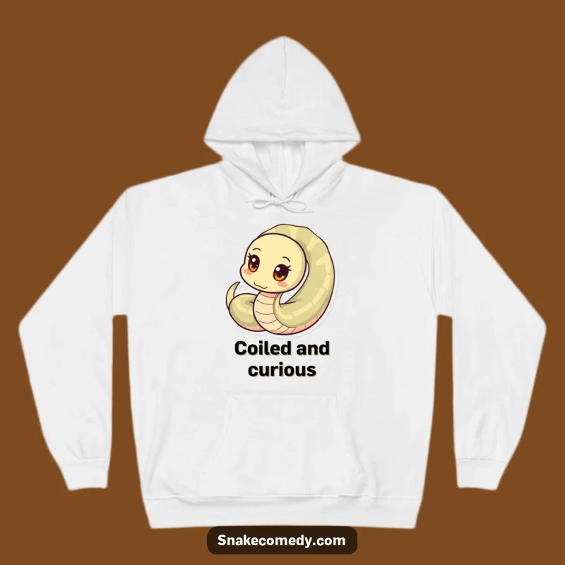 Funny Snake Coil Hoodie: Cozy Up with Curious Peek Humor!