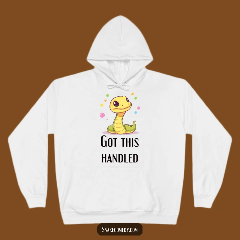 Funny Snake Juggling Hoodie: Cozy Serpent Orb Magic, Unique Funny Gift