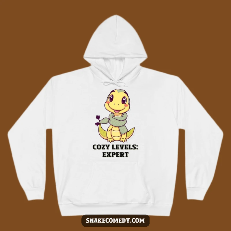 Funny Snake Scarf Hoodie: Cozy Up with a Winking Serpent's Comical Style.
