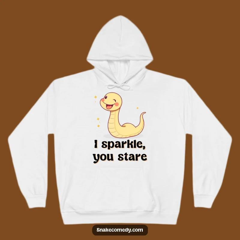 Funny Sparkle Snake Hoodie - Cozy Joyful Slithering, Warm & Humorous Gift