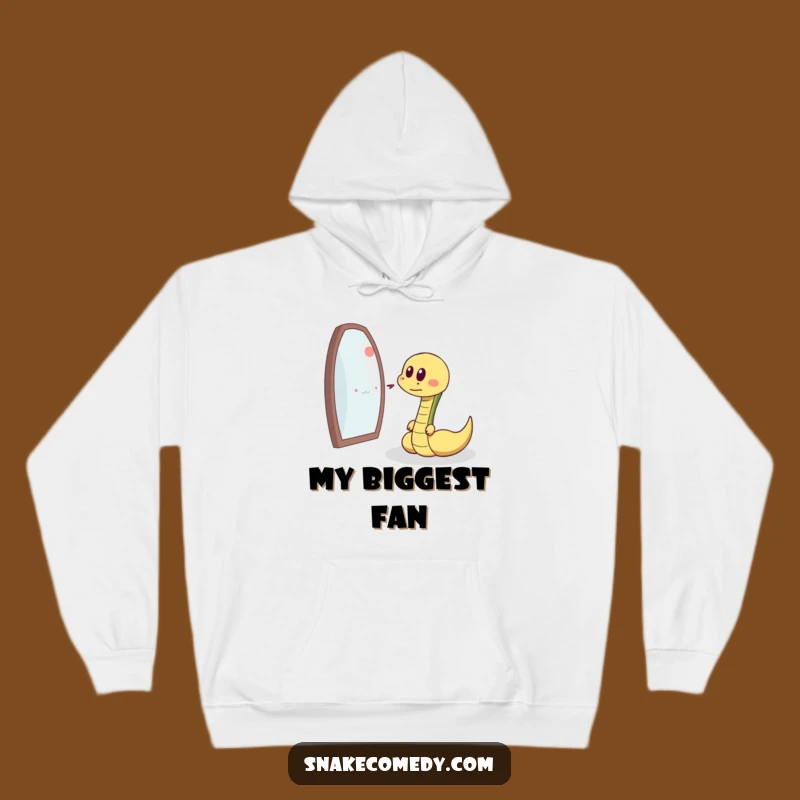 Cozy Funny Snake Reflection Hoodie - Warm Cartoon Pet Gift