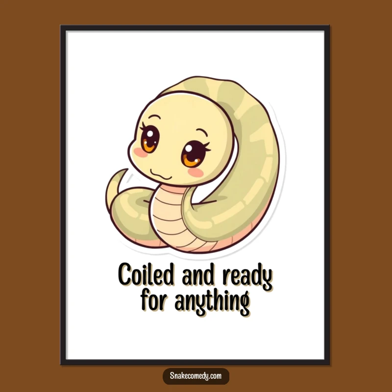 Free Printable Wall Art: Curious Snake Coil - Downloadable Art