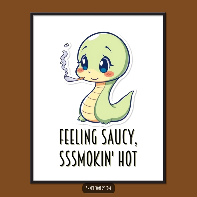 Free Printable Wall Art: Comedic Snake Smoke Surprise Downloadable Art Decor