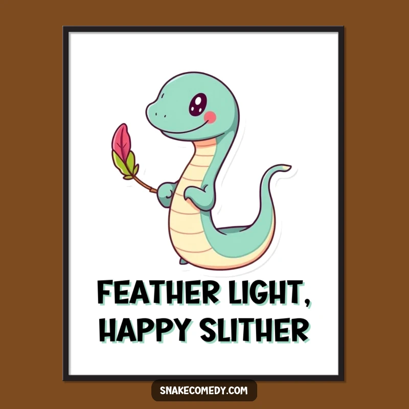 Free Printable Wall Art: Feather Balancing Snake - Downloadable Art