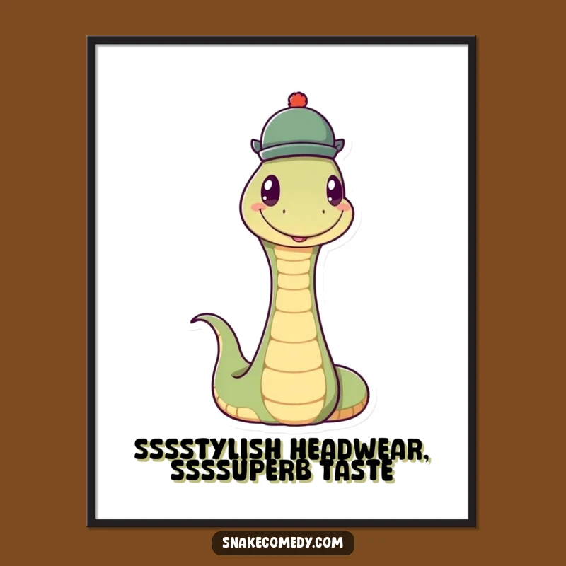 Funny Free Printable Wall Art: Hat Snake - Quirky Decor Piece