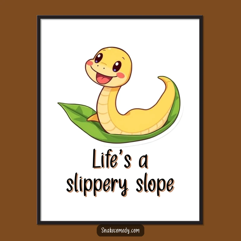Funny Free Printable Wall Art: Sliding Snake - Exciting & Hilarious Downloadable Art Gift!