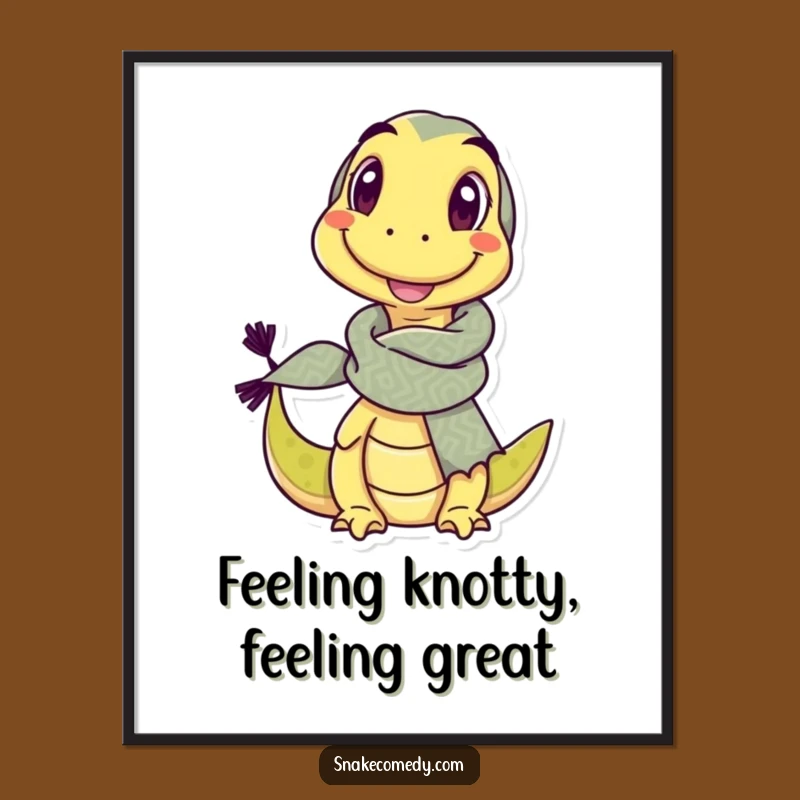 Funny Free Printable Wall Art: Winking Snake with Giant Scarf - Quirky Home Decor