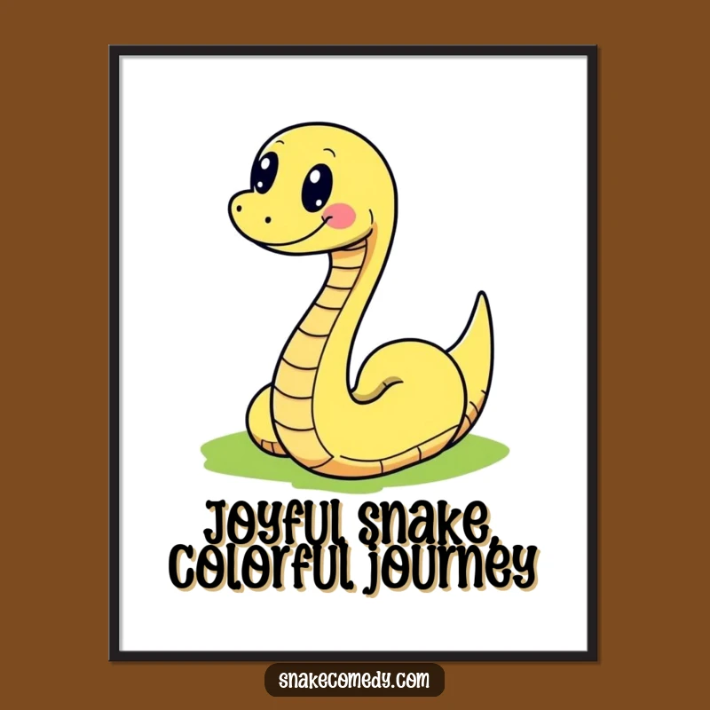 Funny Free Printable Wall Art: Joyful Snake Colorful Path Downloadable Decor