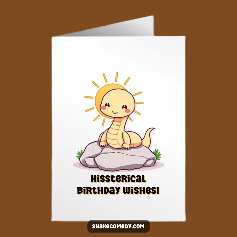 Funny Free Printable Birthday Card: Snake Sunning - Relaxed & Hilarious Downloadable Gift!