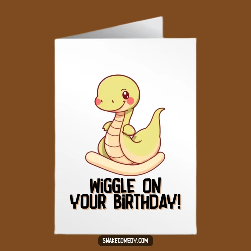 Funny Free Printable Birthday Card: Snake in Noodle, Quirky DIY Gift