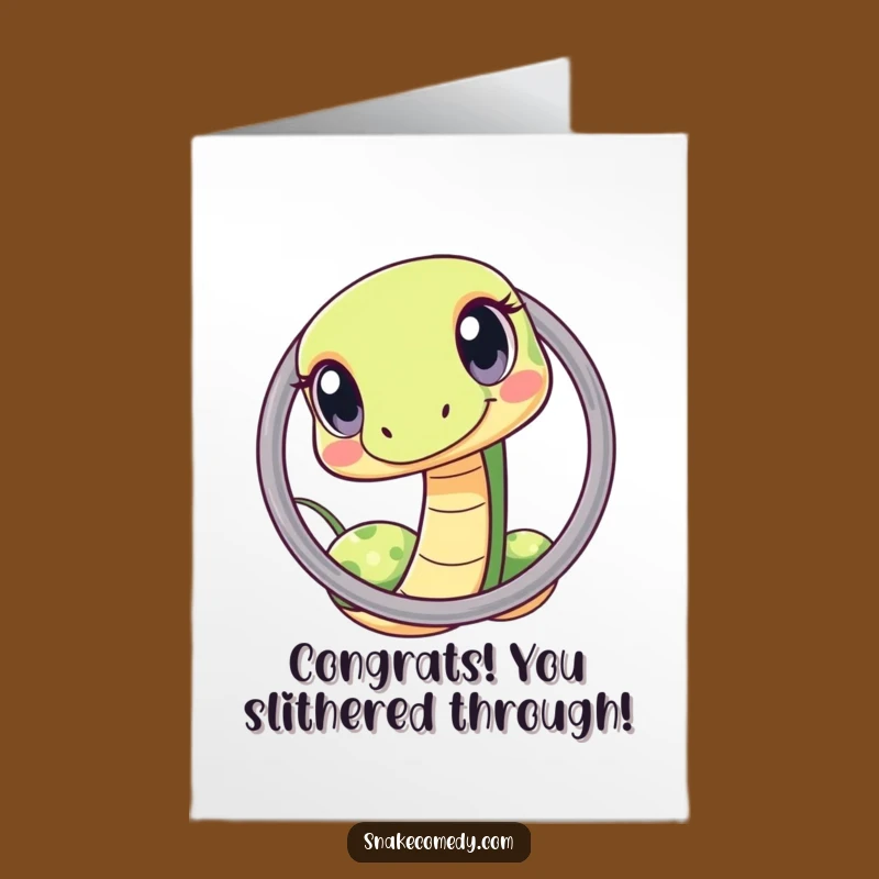 Celebrate their achievement with this Free Printable Congratulations Card! Print at home for a fun greeting from a clever snake.
