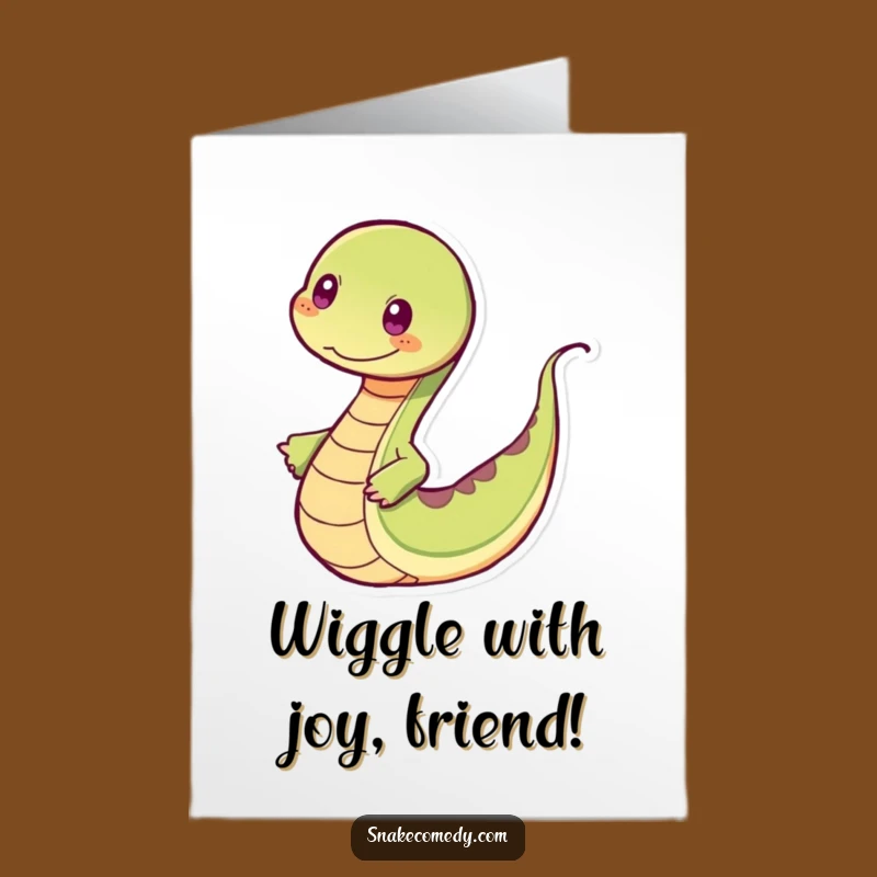 Free Printable Congrats Card: Dancing Snake - Fun & Energetic Downloadable Gift!