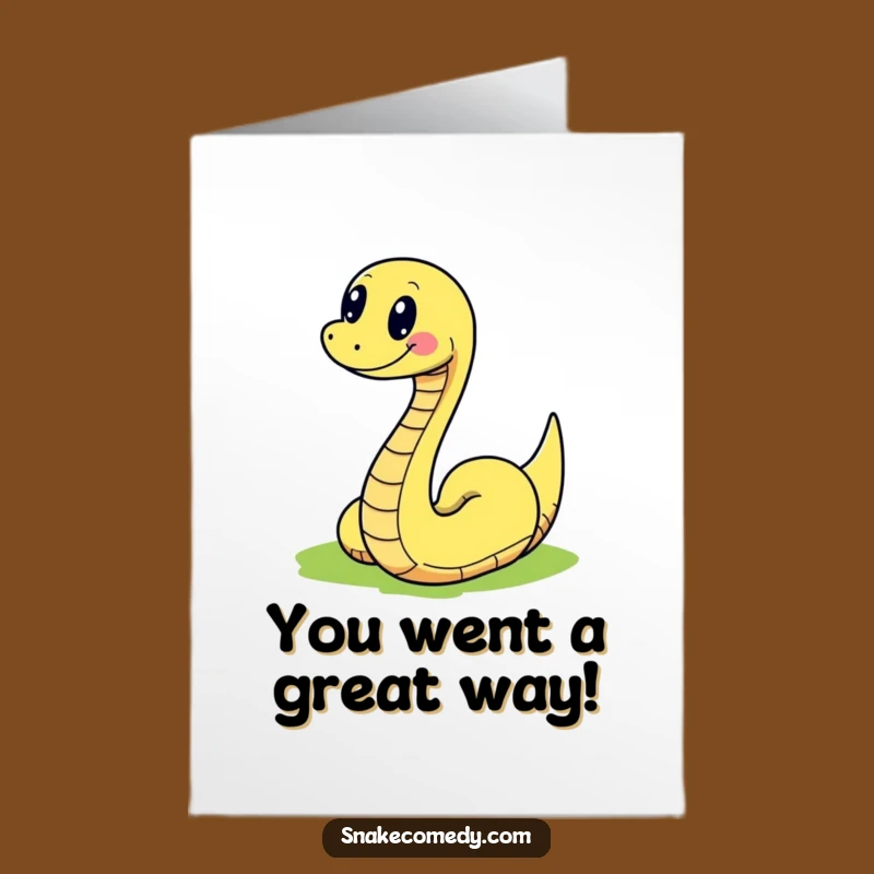 Free Printable Congrats Card: Happy Snake Colorful Path Downloadable Gift