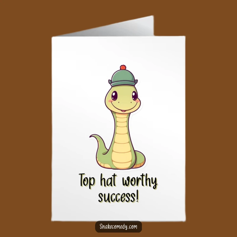 Free Printable Congrats Card: Hat Snake - Stylish Downloadable Greeting