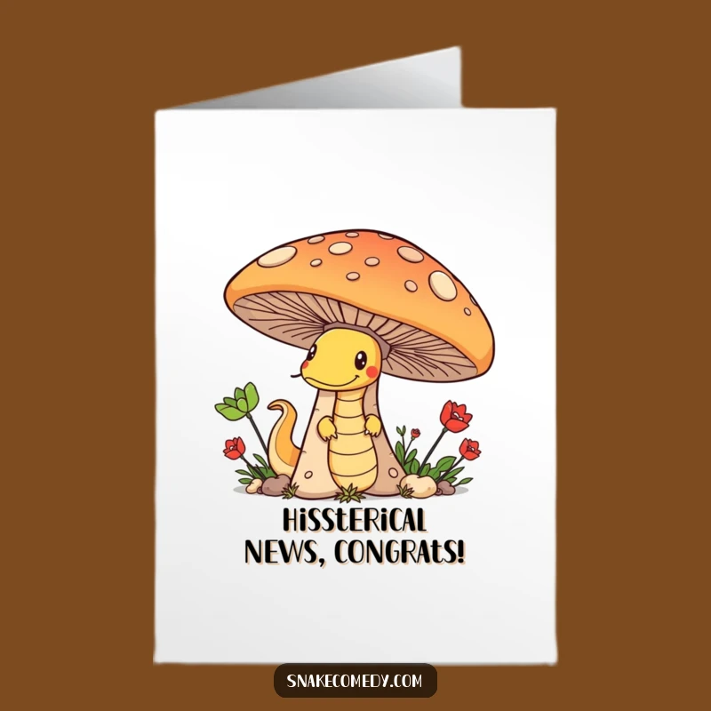 Free Printable Congrats Card: Sneaky Snake's Mischief, Fun Downloadable Greeting!