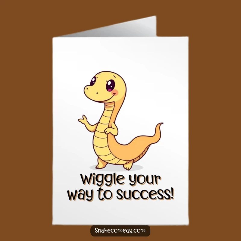 Free Printable Congrats Card: Wiggling Snake Celebration - Funny Downloadable