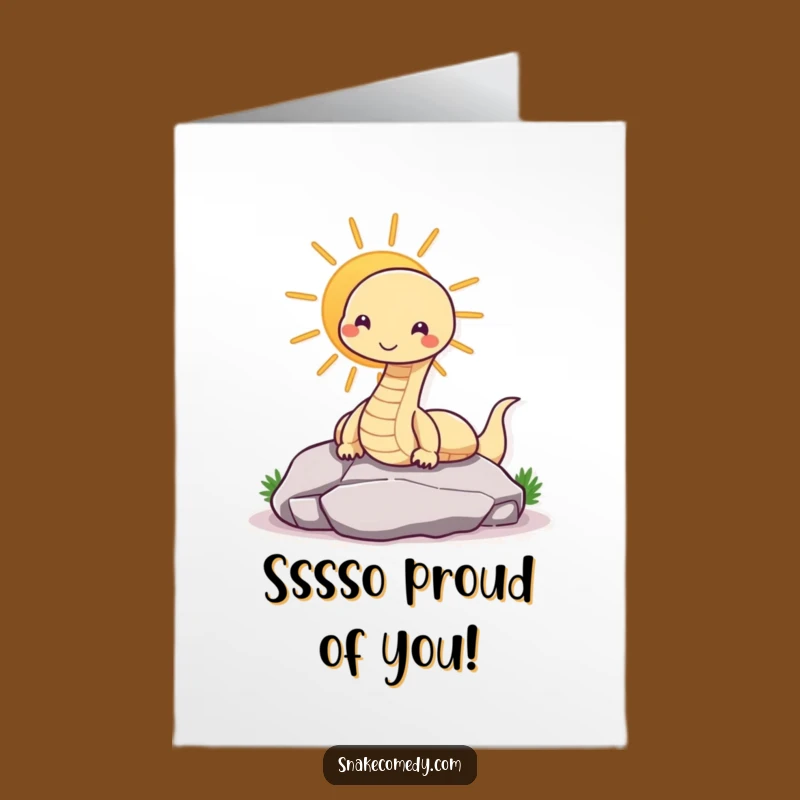 Free Printable Congrats Card: Snake Sunning - Funny & Chill Downloadable Gift!