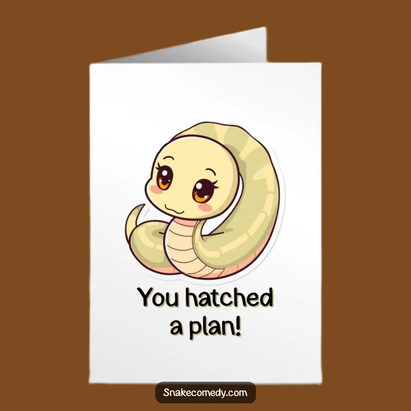 Free Printable Congrats Card: Peeking Snake - Downloadable Wow