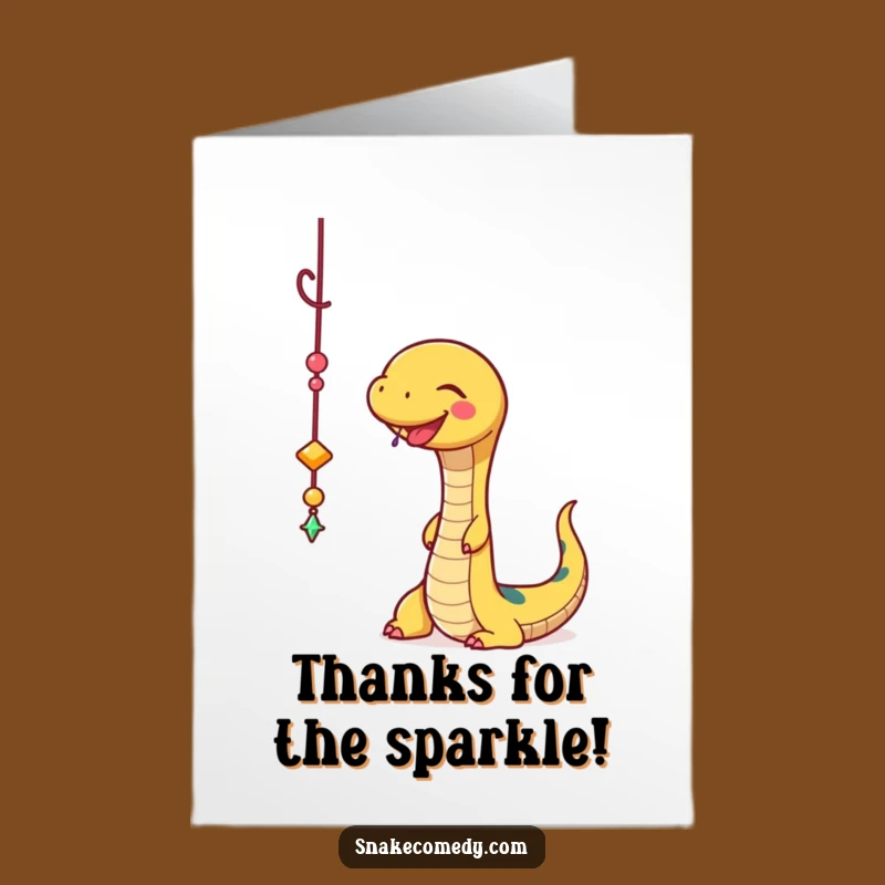 Free Printable Thank You Card: Snake Thanks With Sparkle - Cute Downloadable Gift