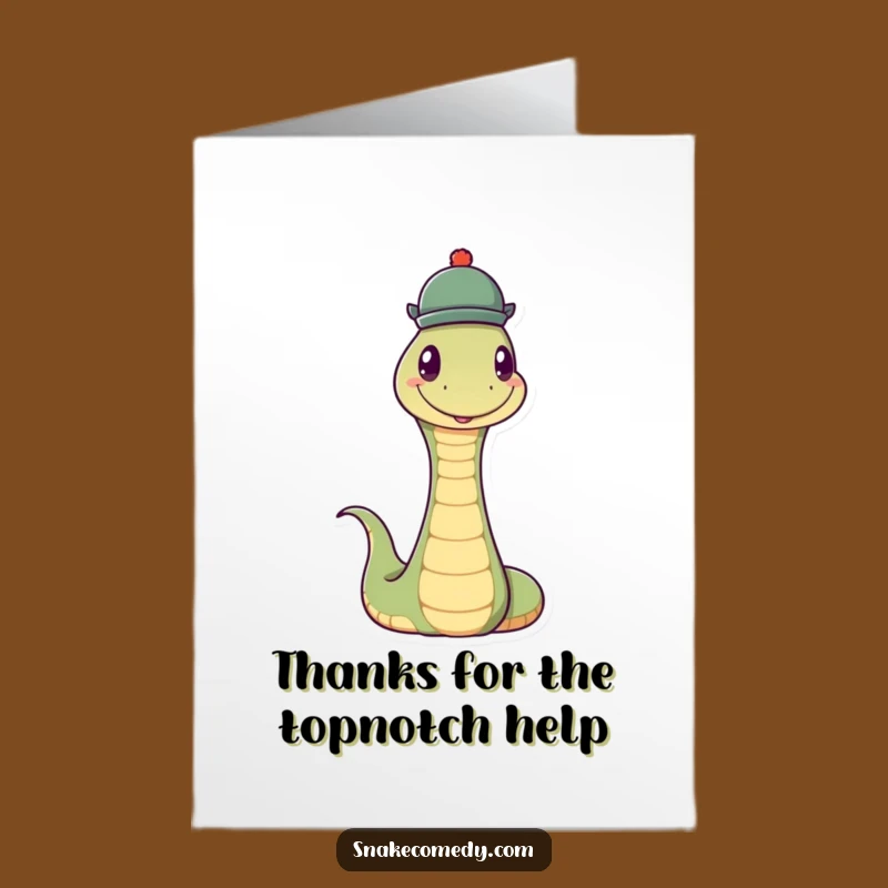 Funny Free Printable Thank You Card: Hat Snake - Cute Downloadable Note