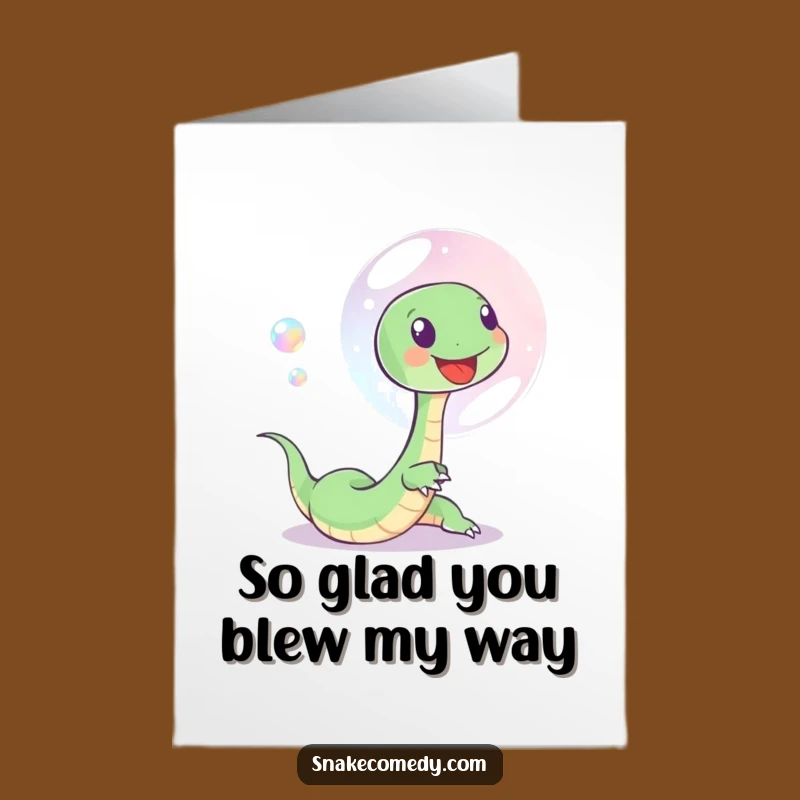 Free Printable Bubble Snake Thank You Card - Charming Downloadable Gift For Gratitude