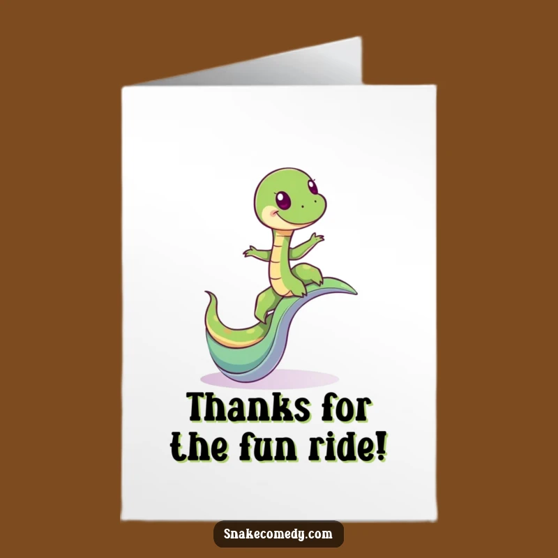 Free Printable Thank You Card: Giddy Snake Slide Balance Humor Gift
