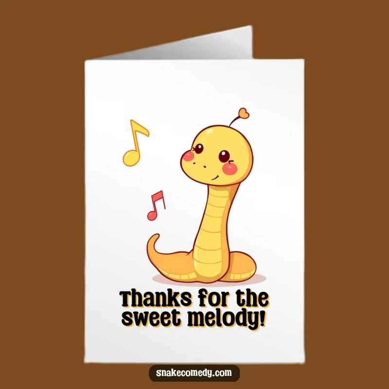 Free Printable Thank You Card: Snake Bops Note, Musical Gratitude!