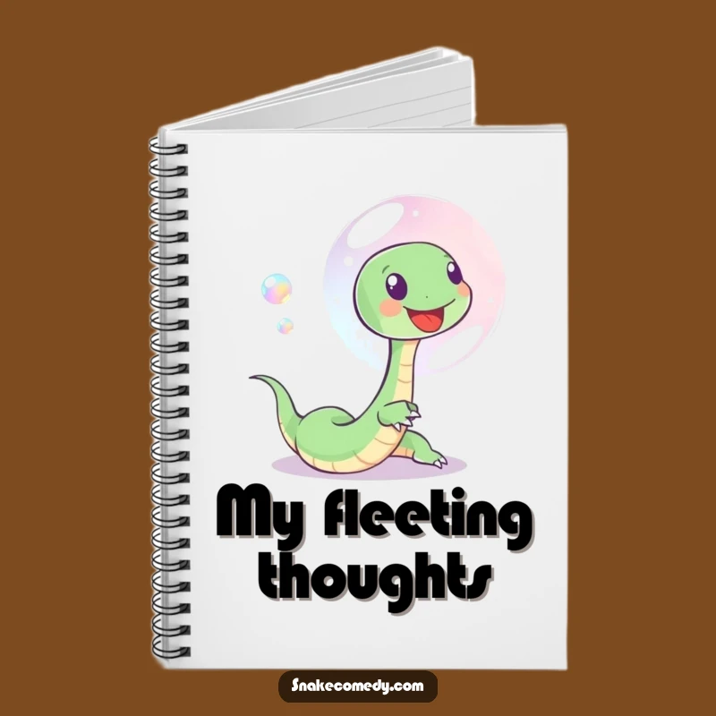 Funny Bubble Snake Notebook - Joyful Serpent Chasing Journal, Gift