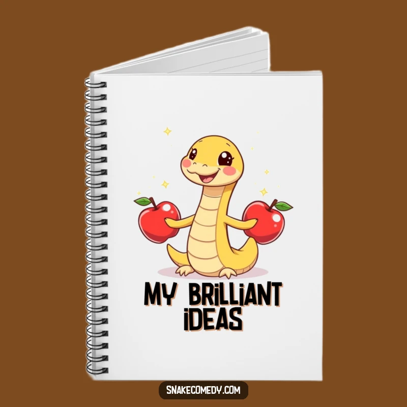 Funny Snake Juggling Apples Notebook - Journal Cartoon Pet Fun Gift