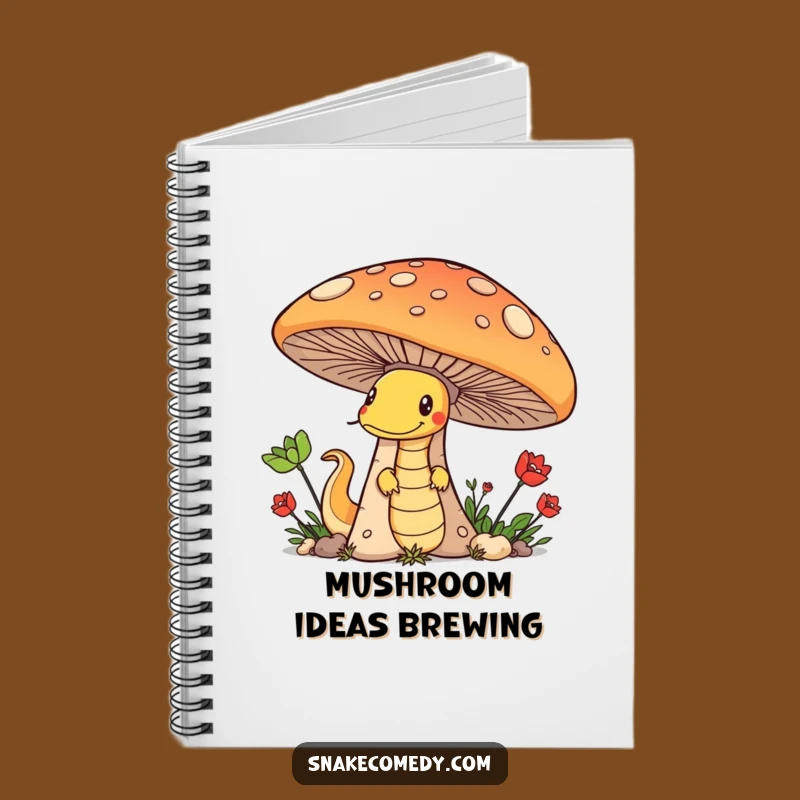 Funny Snake Mushroom Notebook: Mischievous Reptile Journal, Perfect Funny Gift