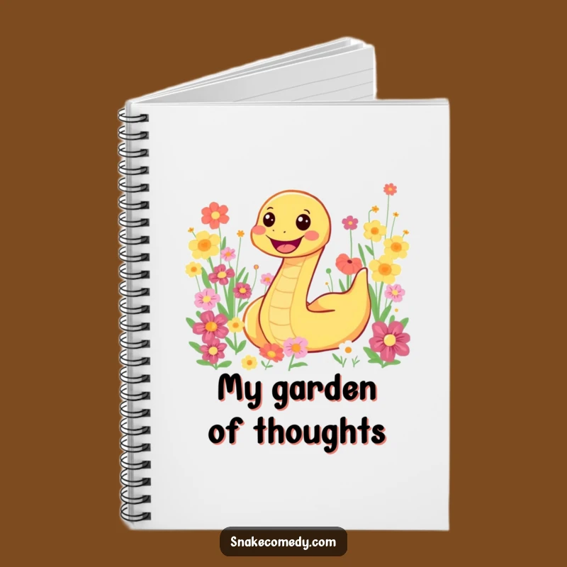 Funny Snake Flower Field Notebook - Jot Down Ideas with Joyful Flair!