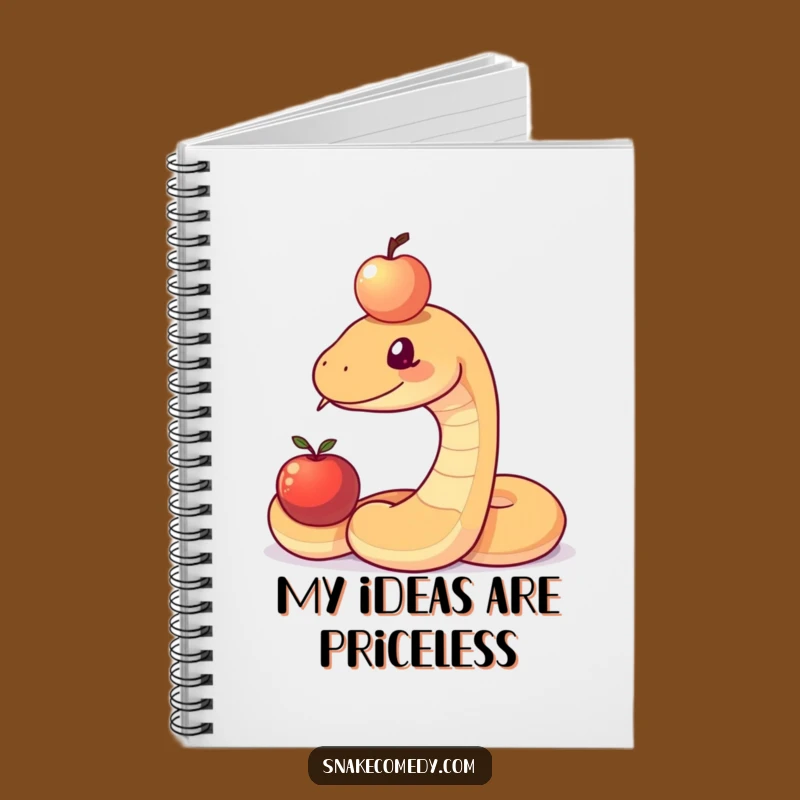 Funny Snake Balancing Apple Notebook: Jot Down Ideas with Humor
