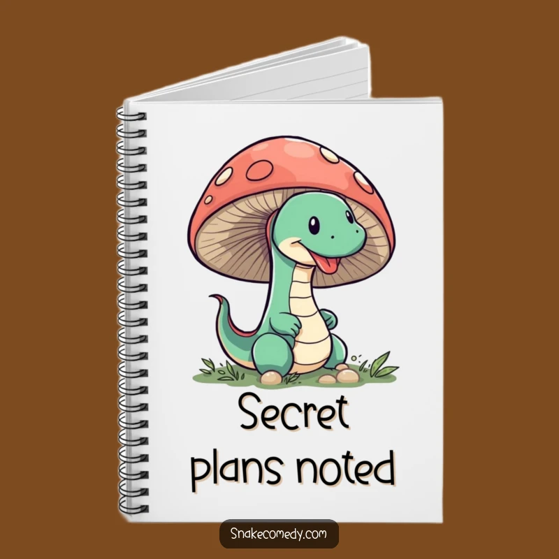 Funny Snake Mushroom Notebook: Sneaky Peeking Character, Whimsical Journal Gift!