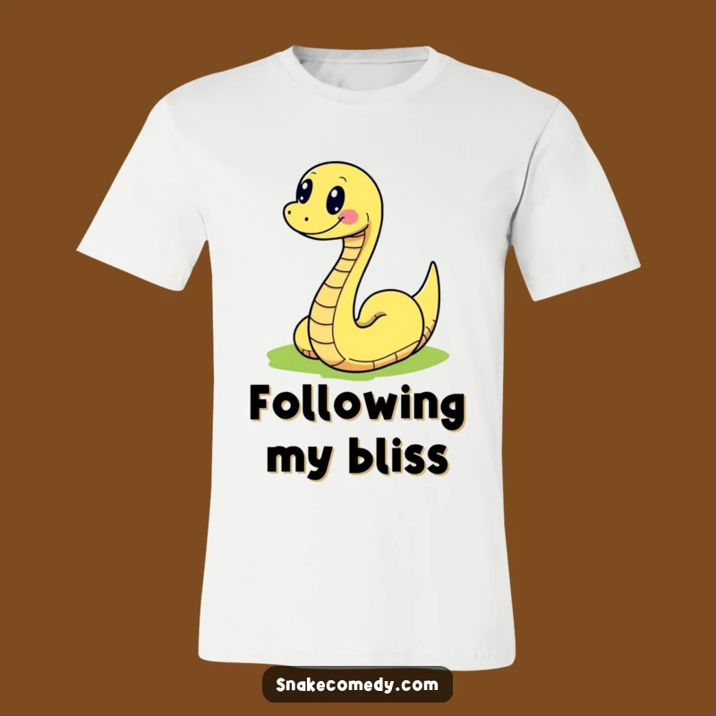 Funny Slithering Snake T-Shirt: Joyful Colorful Path Character Tee