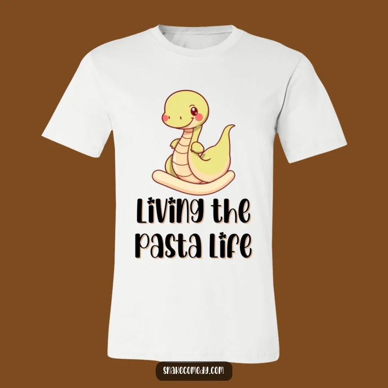 Funny Snake Noodle T-Shirt: Quirky Reptile Comfort Food Tee