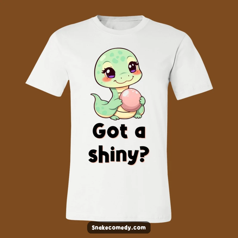 Funny Snake Wink T-Shirt: Mischievous Character Offering a Pebble Gift!