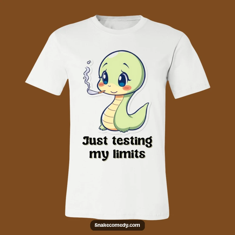 Funny Surprised Snake T-Shirt: Hilarious Smoke Puff Tee for Snake Fans
