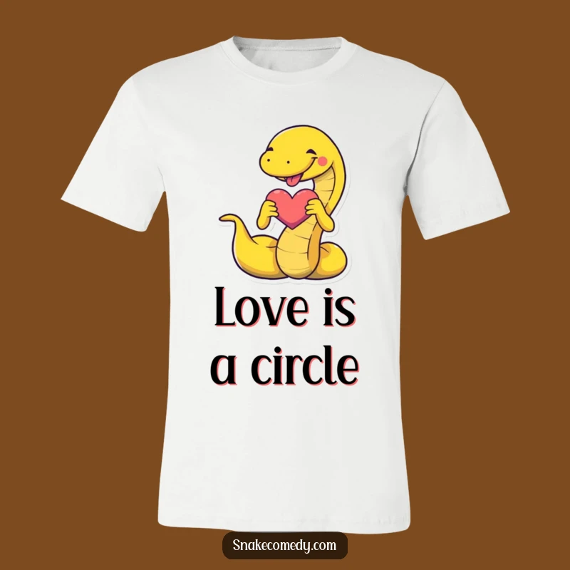 Funny Snake Heart Tee: Wear Your Affection with this Cute Serpent Shirt