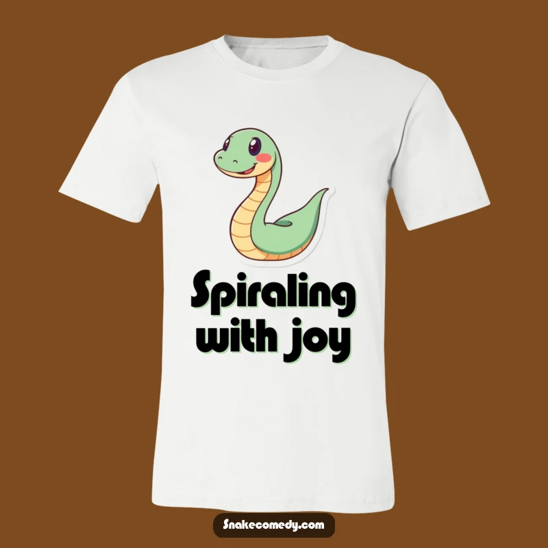 Funny Spiral Snake T-Shirt: Wear Your Happy Serpent's Playful Style