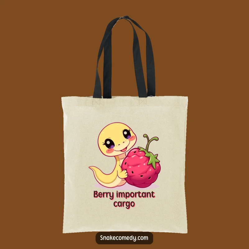 Playful Snake Tote Bag: Carry Your Fun with Berry Chase Design