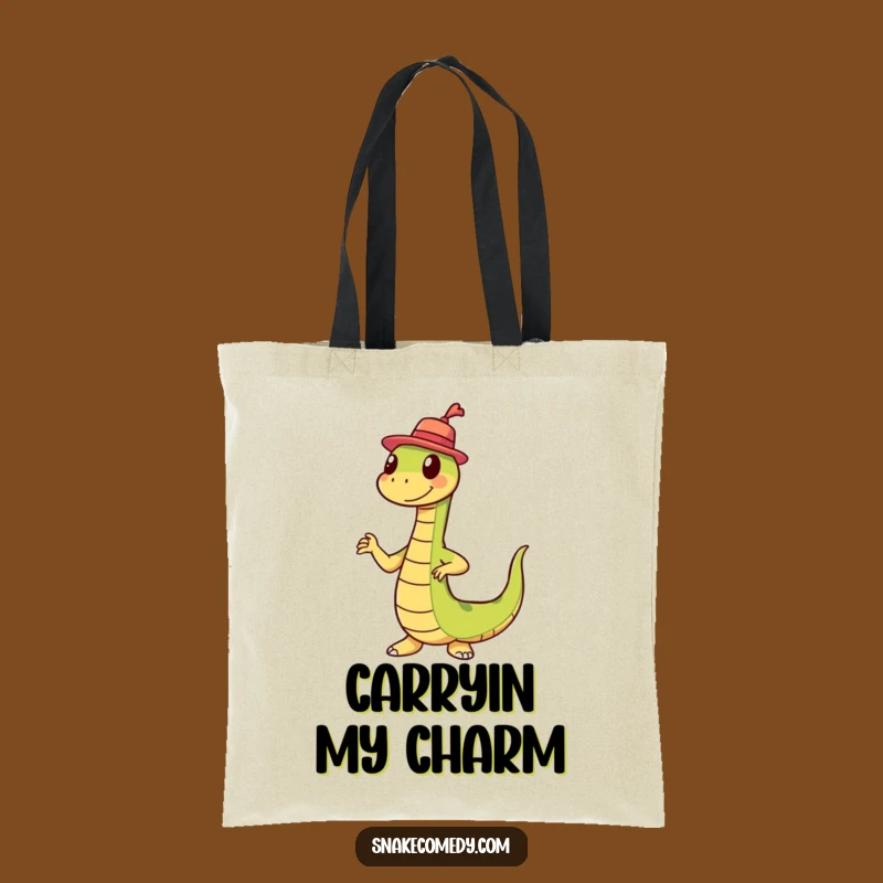 Funny Snake Tiny Hat Wiggle Dance Tote Bag: Carry Your Laughs
