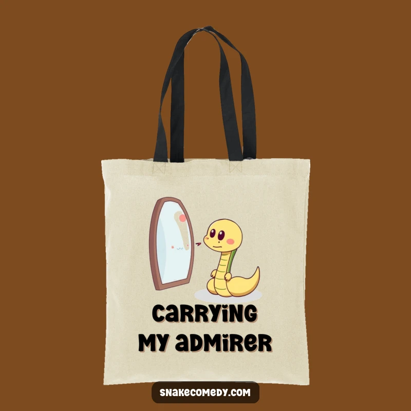 Funny Snake Reflection Tote Bag - Durable Cartoon Pet Carrier Gift