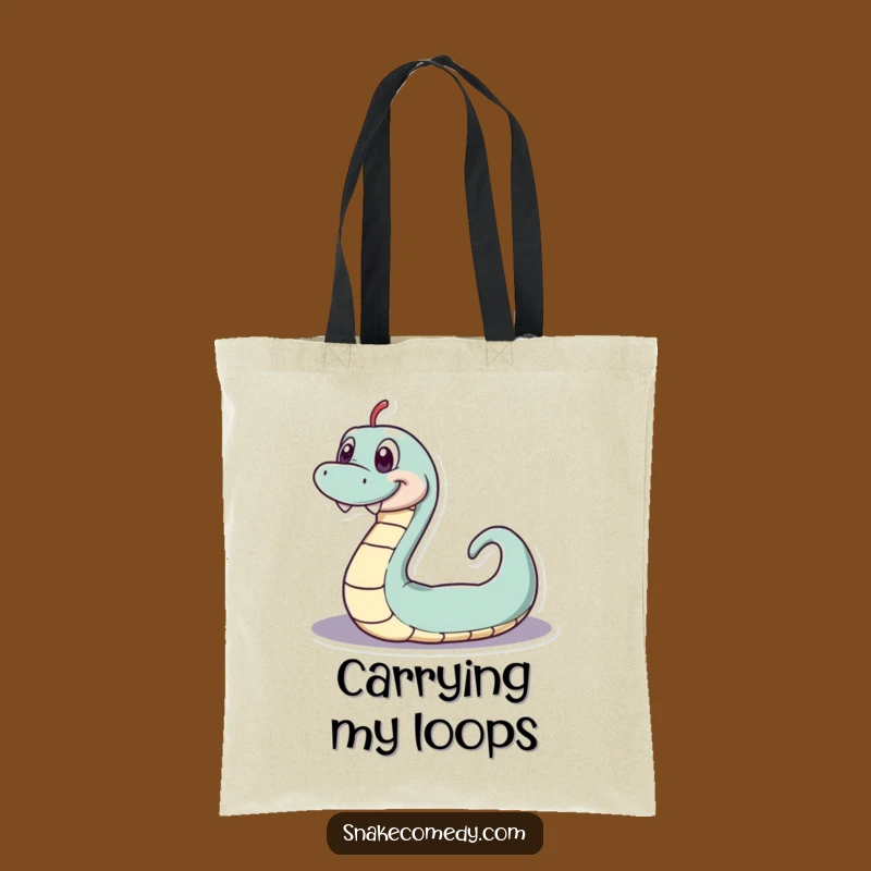 Funny Serpentine Loop Tote Bag: Carry Your Playful Spirit Everywhere!