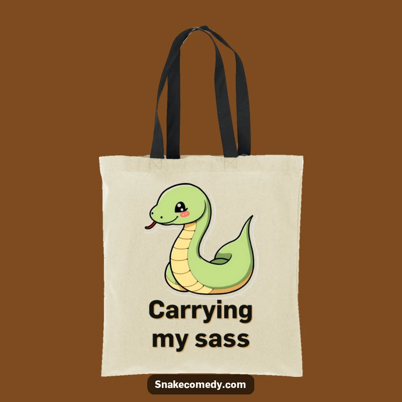 Funny Snake Wink Tote Bag: Carry Your Dramatic Flair Everywhere