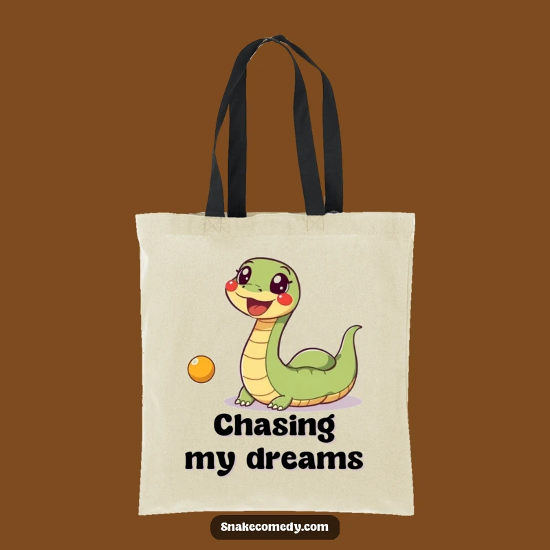 Funny Snake Ball Tote Bag: Excited Wiggle Snake Chasing Toy, Playful Carryall Gift!