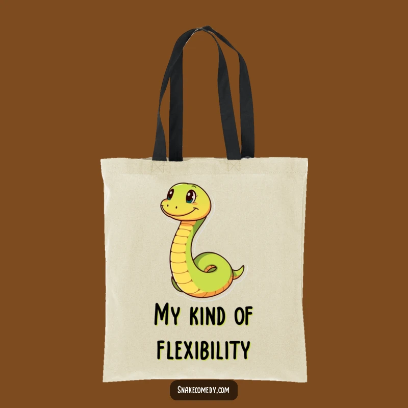 Funny Snake Coil Tote Bag: Playful Grin Carry-All for Everyday Fun