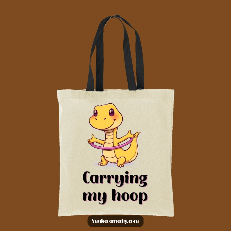 Funny Snake Hula Hoop Tote Bag: Carry Your Fun, Silly Dancer Accessory