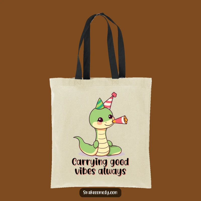 Funny Snake Party Tote Bag: Whimsical Serpent Horn Blower, Practical Funny Gift